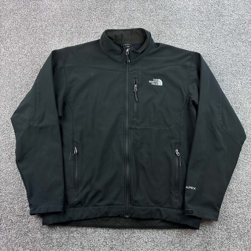 The North Face Jacket Men's XL Black Apex Bionic Full Zip Softshell Windwall